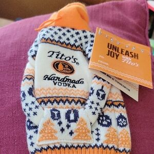 Tito's Vodka For Dog People Knit Hoodie For Bottle NWT